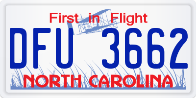 NC license plate DFU3662