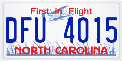 NC license plate DFU4015