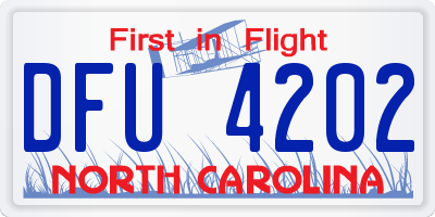 NC license plate DFU4202