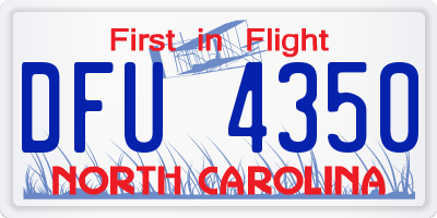 NC license plate DFU4350