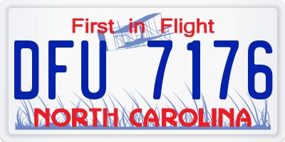 NC license plate DFU7176