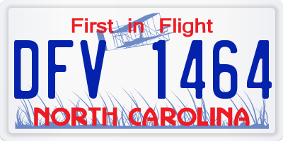 NC license plate DFV1464