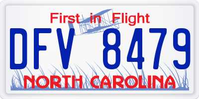 NC license plate DFV8479