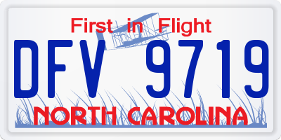 NC license plate DFV9719