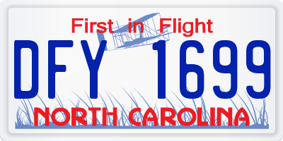 NC license plate DFY1699