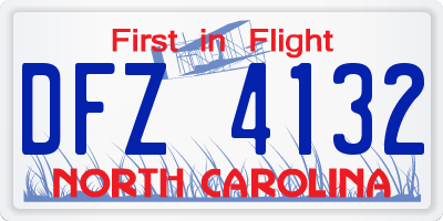 NC license plate DFZ4132
