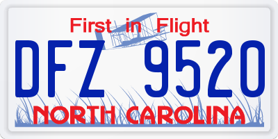 NC license plate DFZ9520