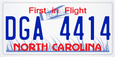 NC license plate DGA4414