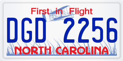 NC license plate DGD2256