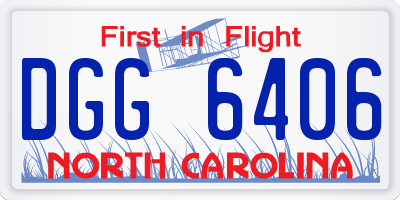 NC license plate DGG6406