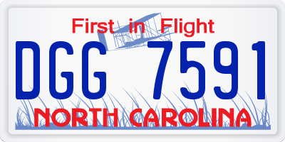 NC license plate DGG7591