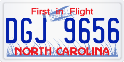 NC license plate DGJ9656