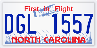 NC license plate DGL1557