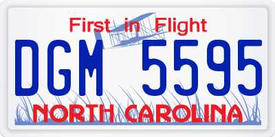 NC license plate DGM5595