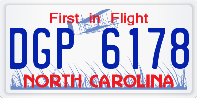 NC license plate DGP6178