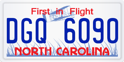 NC license plate DGQ6090