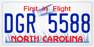 NC license plate DGR5588