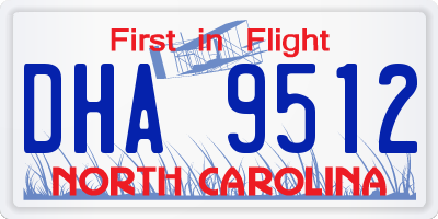 NC license plate DHA9512