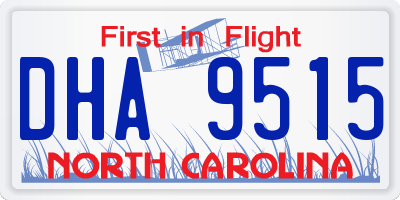 NC license plate DHA9515