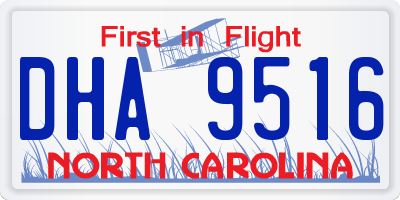 NC license plate DHA9516