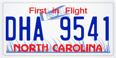 NC license plate DHA9541