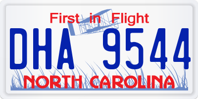 NC license plate DHA9544