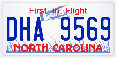 NC license plate DHA9569