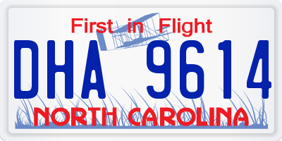NC license plate DHA9614