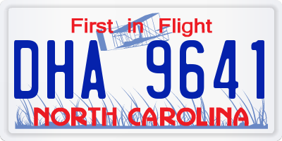 NC license plate DHA9641