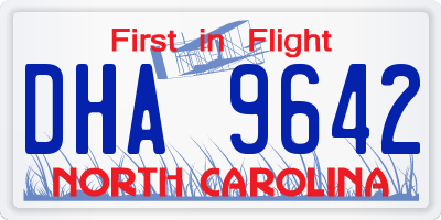 NC license plate DHA9642
