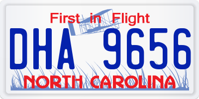 NC license plate DHA9656