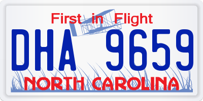 NC license plate DHA9659