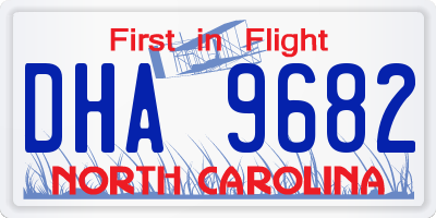NC license plate DHA9682