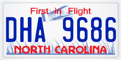 NC license plate DHA9686
