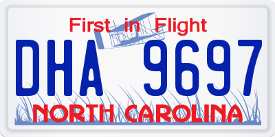 NC license plate DHA9697
