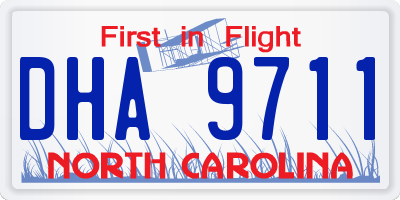 NC license plate DHA9711
