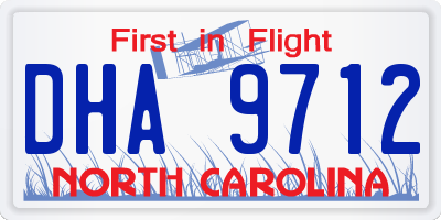 NC license plate DHA9712