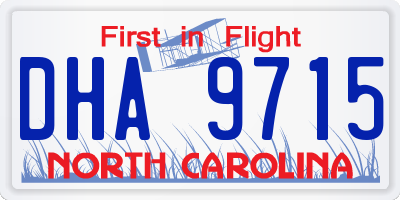 NC license plate DHA9715