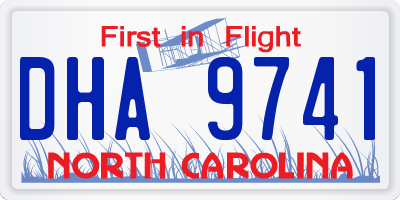 NC license plate DHA9741