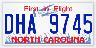 NC license plate DHA9745