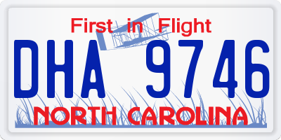 NC license plate DHA9746