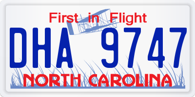 NC license plate DHA9747
