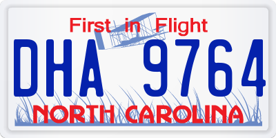 NC license plate DHA9764