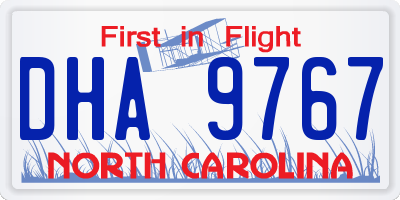 NC license plate DHA9767