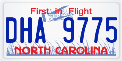 NC license plate DHA9775