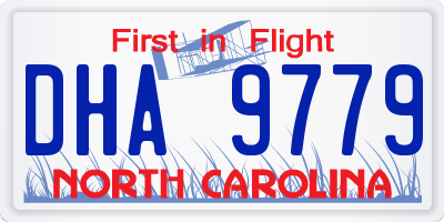 NC license plate DHA9779