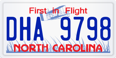NC license plate DHA9798