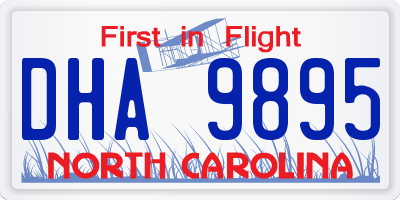 NC license plate DHA9895