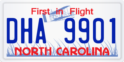 NC license plate DHA9901