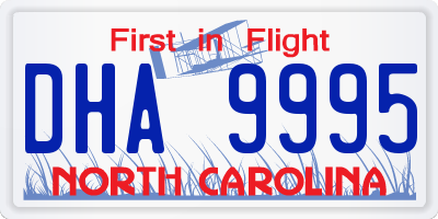NC license plate DHA9995